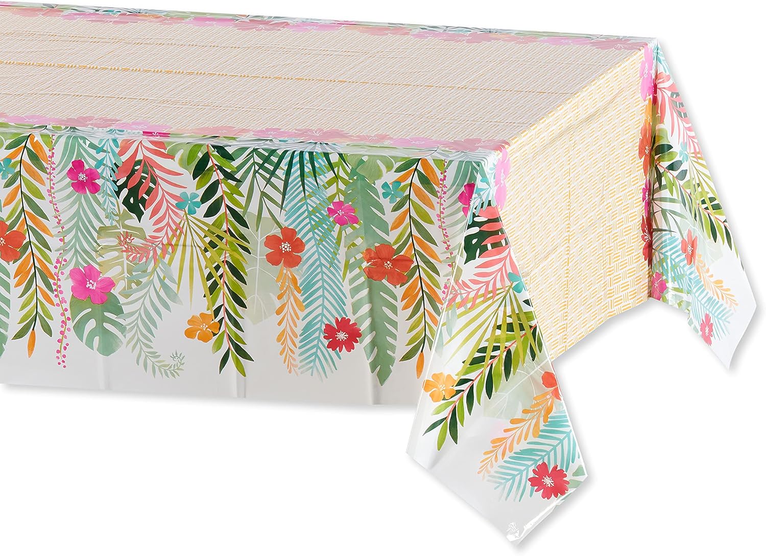 American Greetings Tropical Luau Party Supplies for BBQs and All Summer Parties, Plastic Table Covers (3-Count)