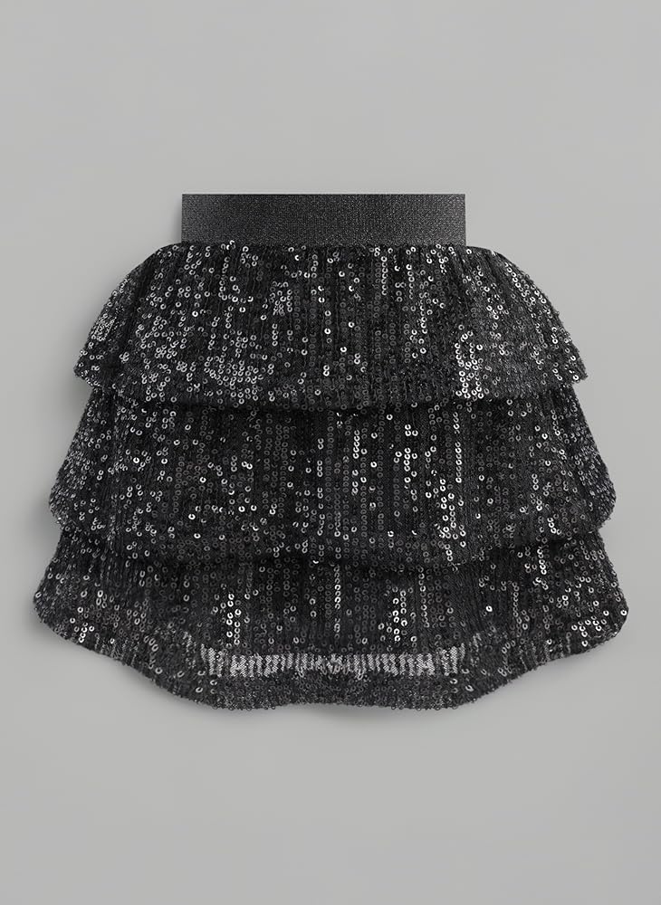 Sequin Skirt Akiihool Girls Girls Elastic Waist Sparkle Pleated