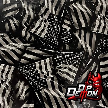 Hydrographic Film Garrison Glory Flags Transparent Black and Clear Hydrographic Water Transfer Film Hydro Dipping