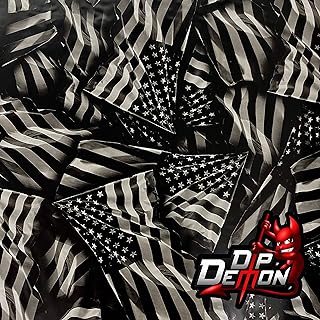 Hydrographic Film Garrison Glory Flags Transparent Black and Clear Hydrographic Water Transfer Film Hydro Dipping