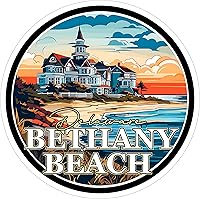 Vista 1 de Bethany Beach - Calcomanía de viaje al aire libre, vinilo pequeño impermeable para botella de agua, taza, libro de pasaporte, libro de recortes