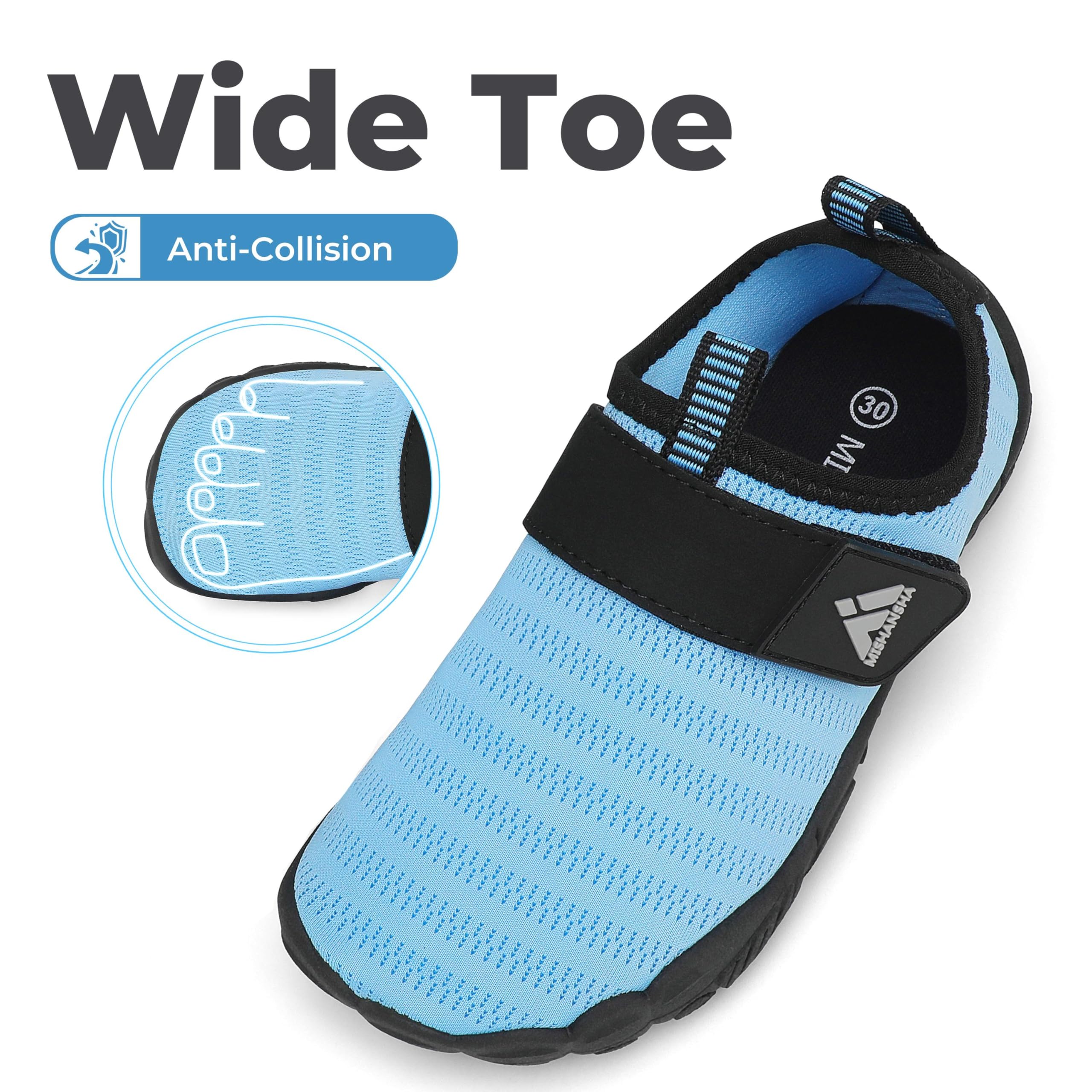 Mishansha Bambino Scarpe da Acqua Asciugatura Rapida Ragazzo Antiscivolo Scarpette Scoglio Immersione Spiaggia Surf Taglia 24-35 EU