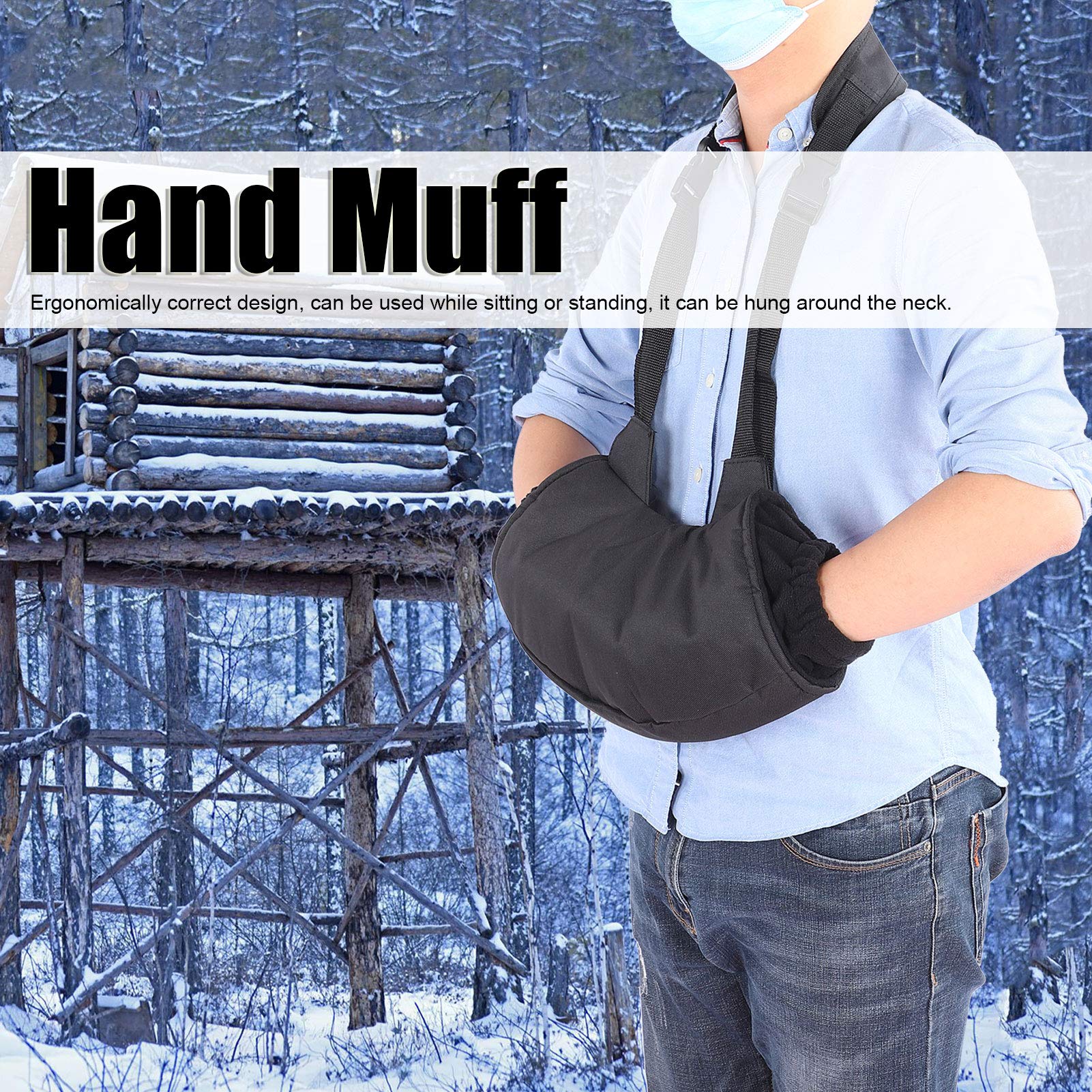 Manchon Chauffe-mains En Peluche Douce - Hiver, Pour Randonnée, Chasse, événements En Extérieur