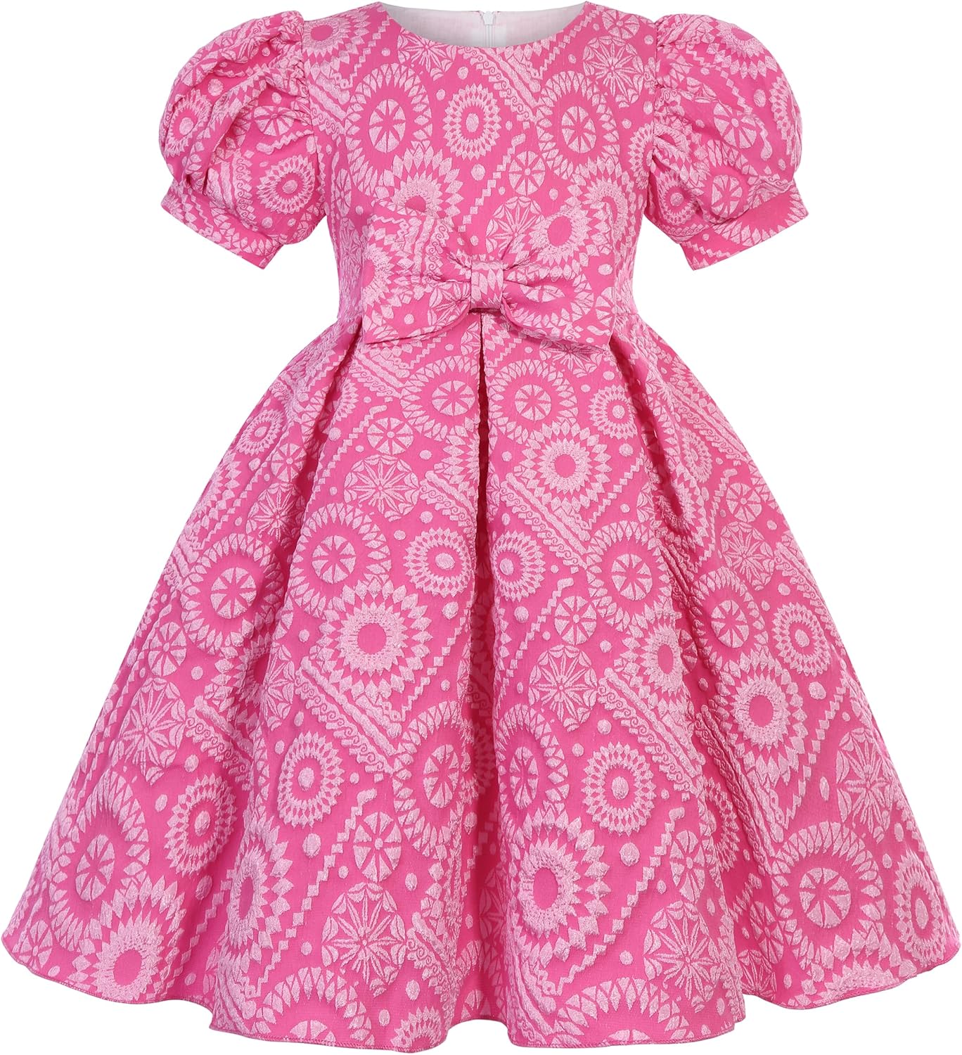 Princess Bow Design Girls Dress Girls Party Suitable for Aged 2-14