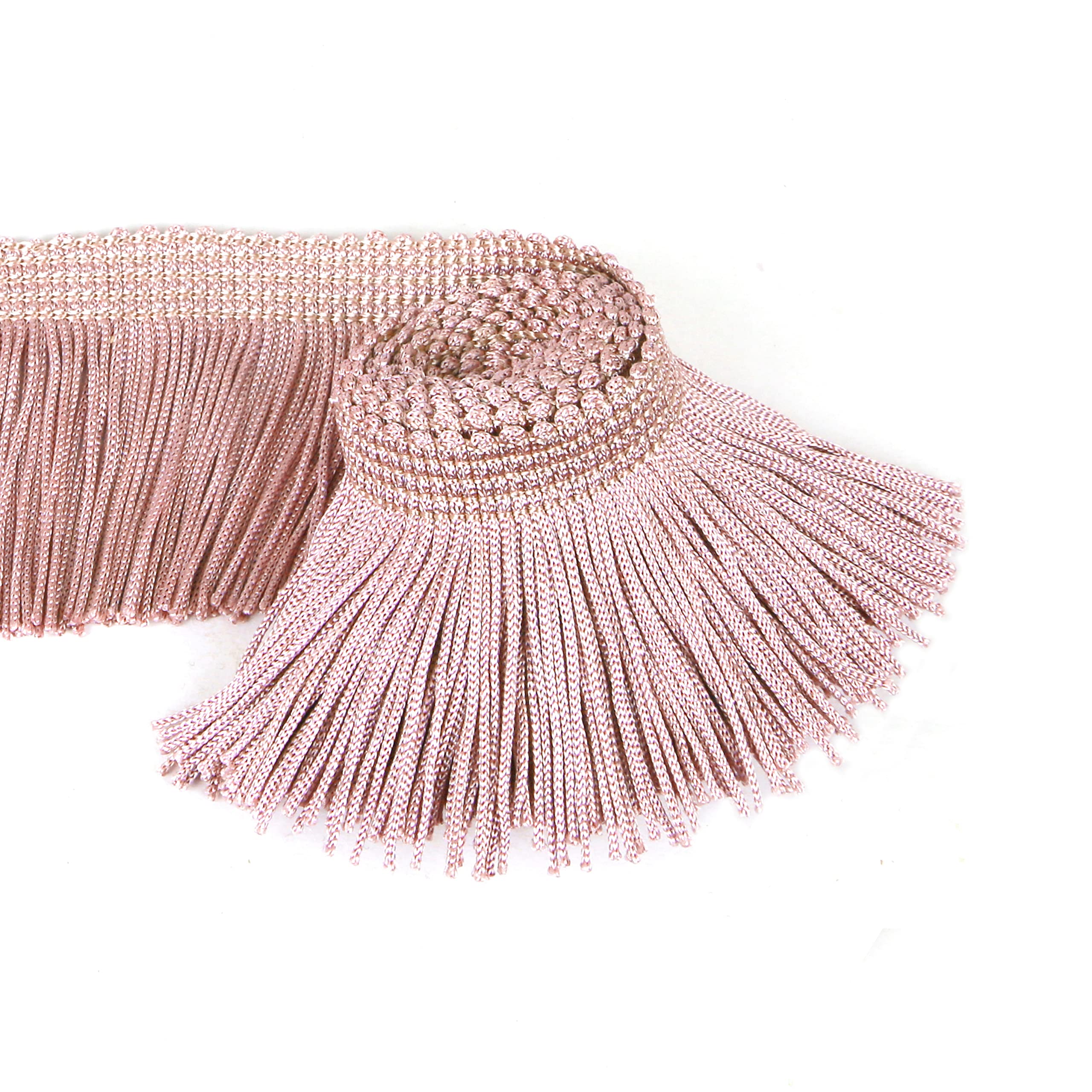 Blue Lace Chainette Fringe Trim – 13.7 Yard X 2 Inch Polyester Tassel Trim For DIY Crafts & Decor