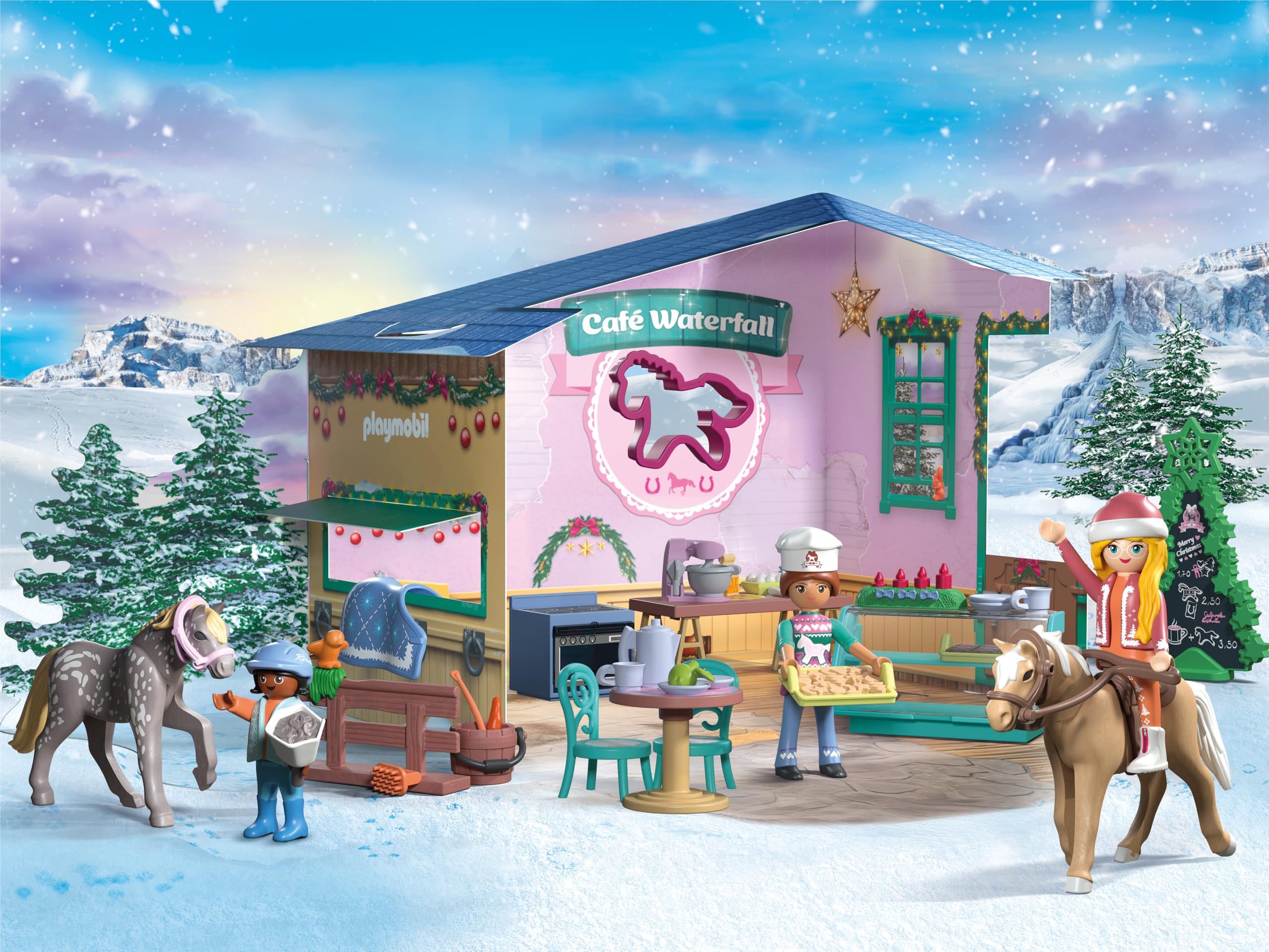 PLAYMOBIL, Horses Of Waterfall, Christmas Baking In The Riding Café, Advent Calendar For Horse Fans - Image 3