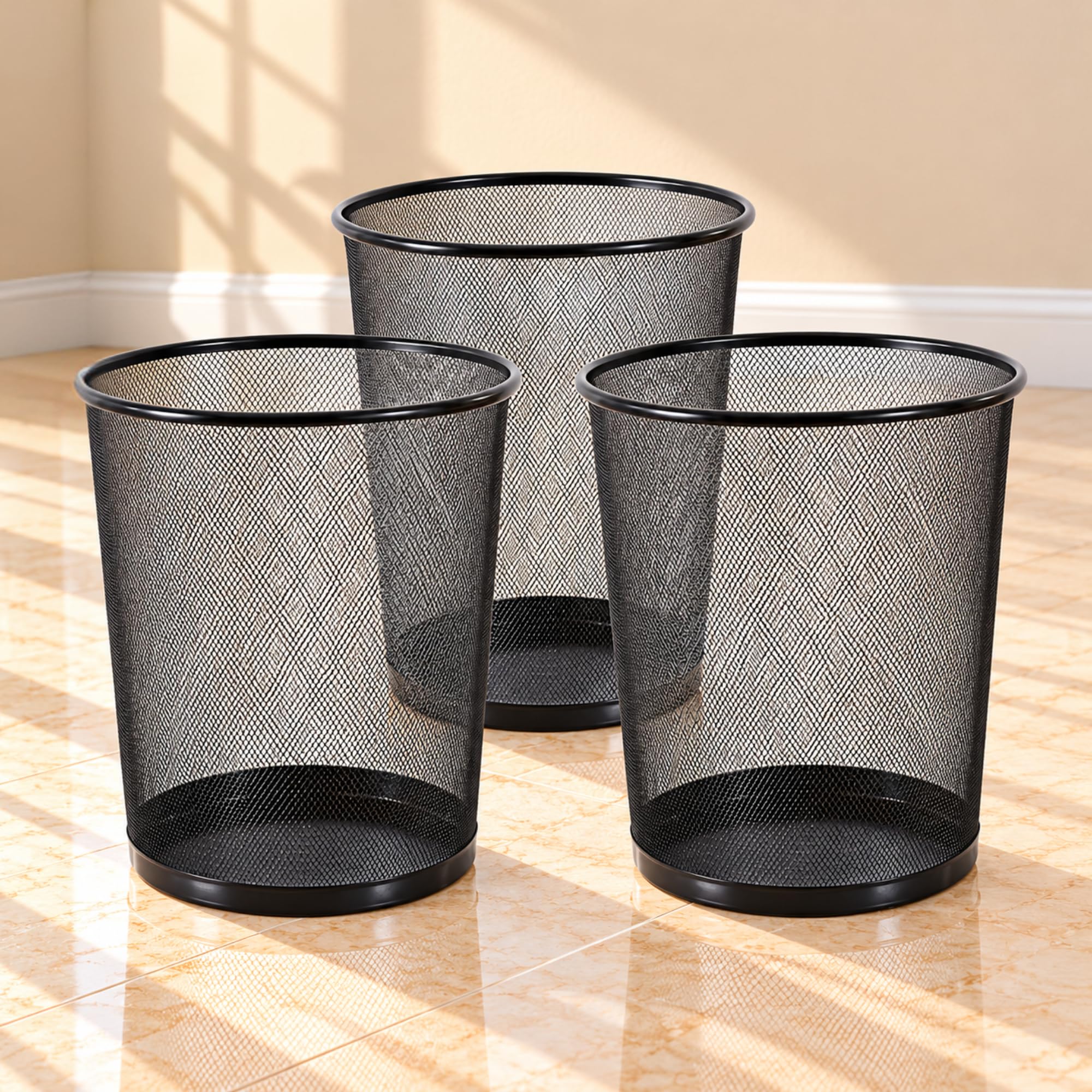 GoodWill Tech Mesh Recycling Bins - Black, 13L -12 GoodWill Tech Mesh Recycling Bins - Black, 13L -12