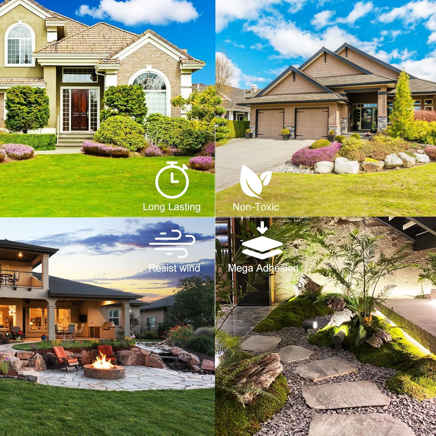 Strong Rock Glue for Landscaping, 1 Gallon Mulch & Stone Glue for Rock, Adhesive Binder Sticky Pea Gravel Resin, Clear Landscape Binder for Outdoor Landscape Walkways, Gardens, Yards(200 Sq Ft)