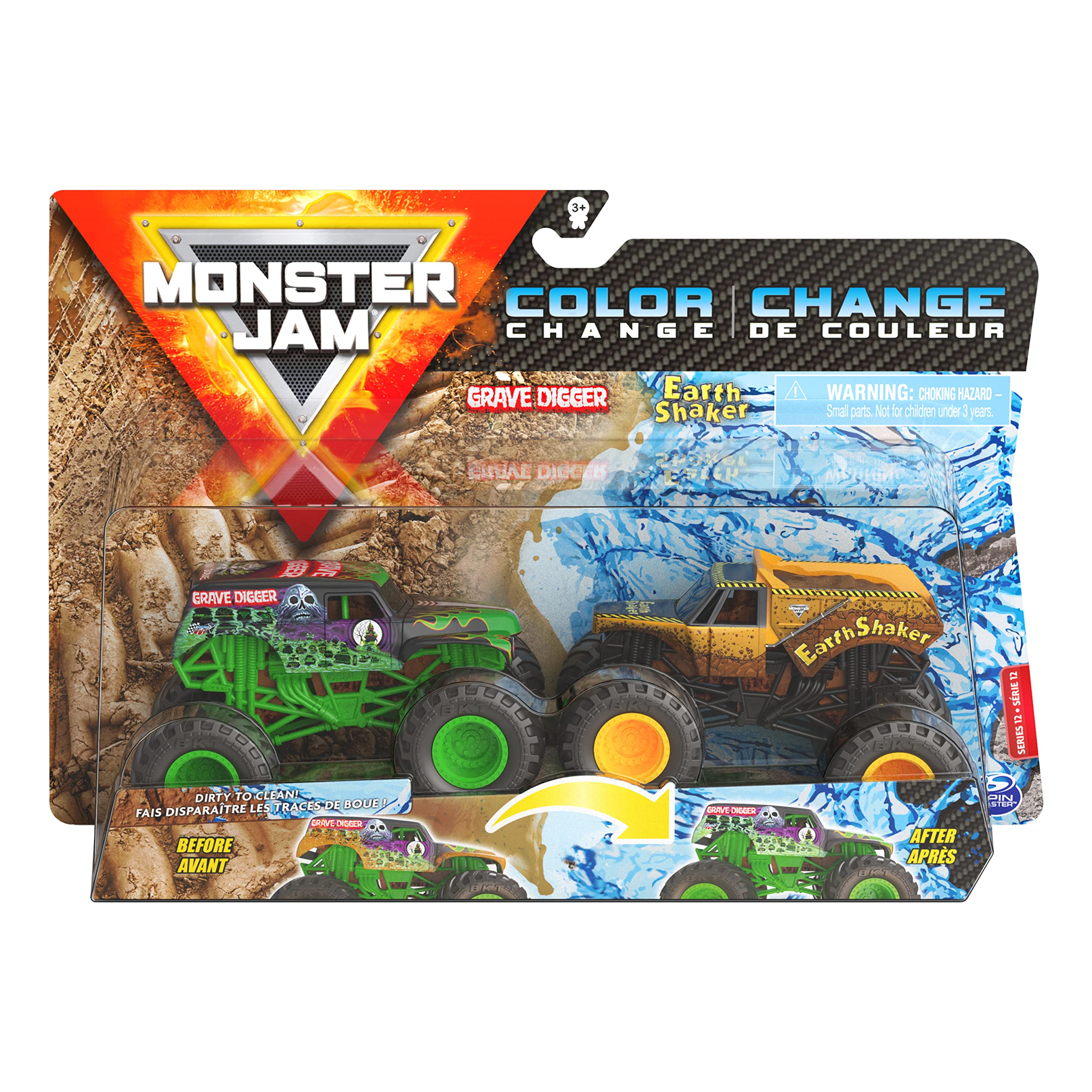 Buy Monster Jam Official Grave Digger Vs Earth Shaker Color Changing Buy Monster Jam Official Grave Digger Vs Earth Shaker Color Changing
