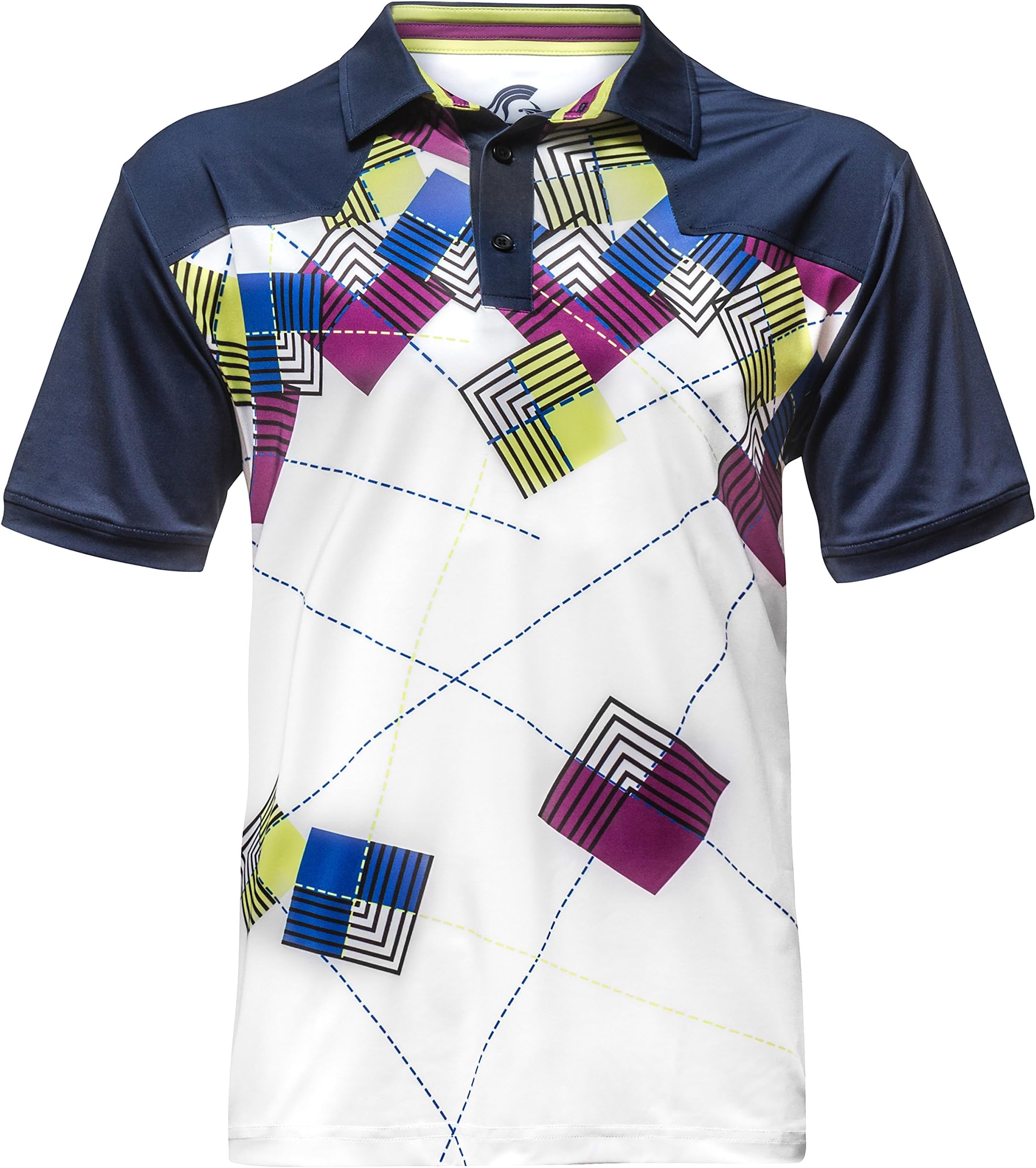 Hounskull Blue Diamond Golf Shirt For Men