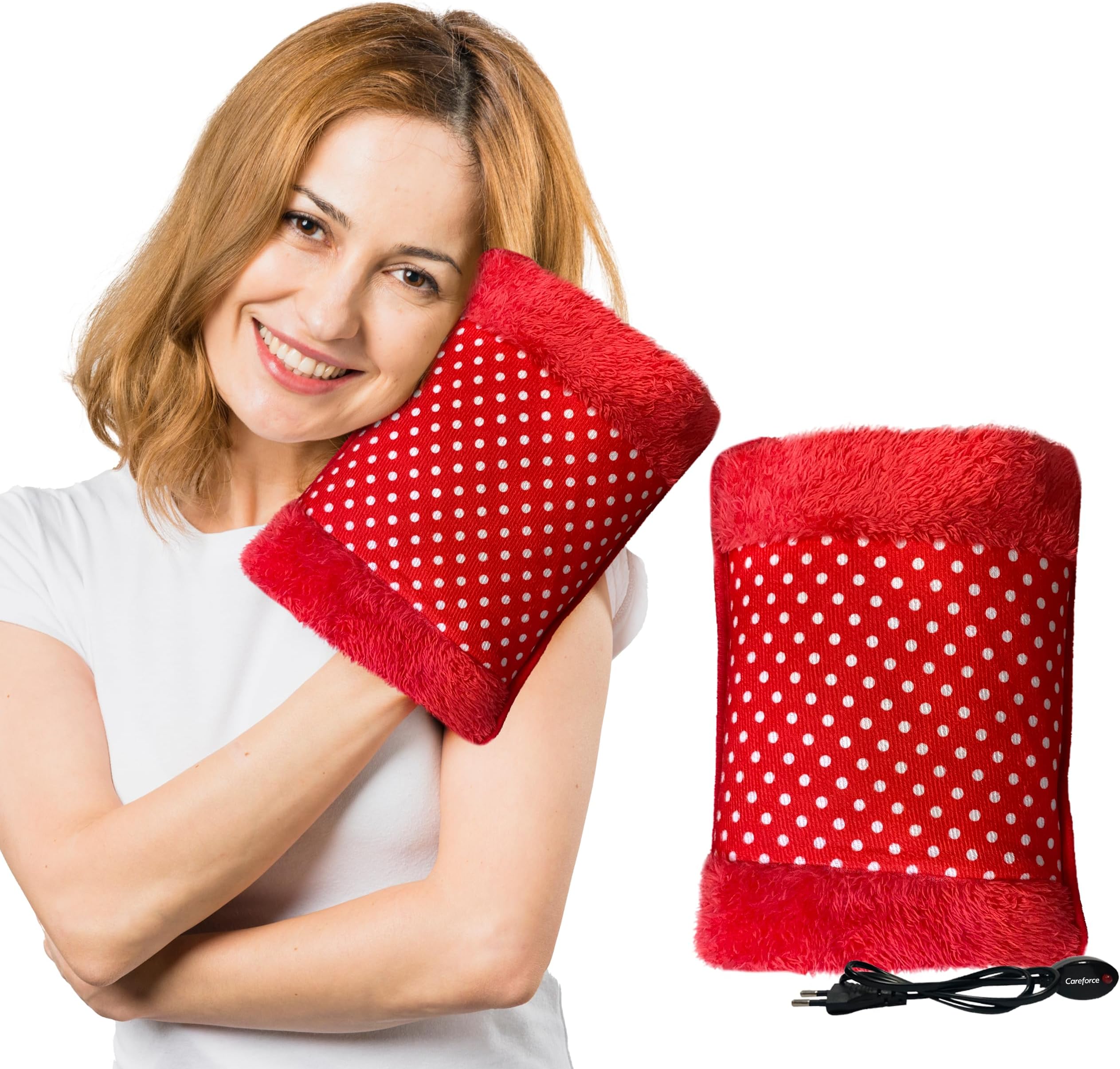 Careforce Electric Hot Water Bag Hand Warmer Hot Pack Heating Warm Water Hot Gel Electric Heat Bag - Red