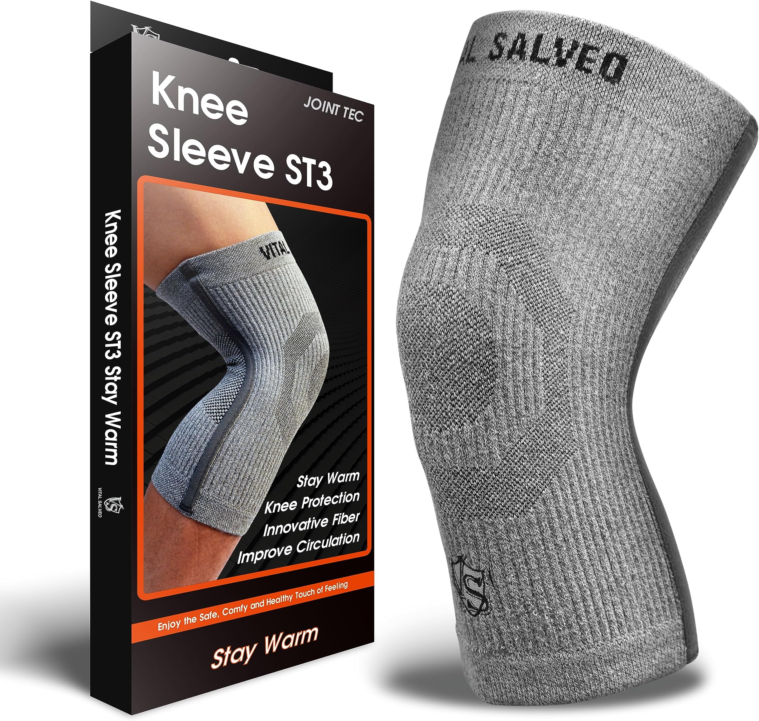 Vital Salveo-Compression Recovery Knee Support Sleeve/Brace ST3 Stay Warm, Pain Relief, Protects Joint for Sports and Daily Wear(1PC)-XX-Large