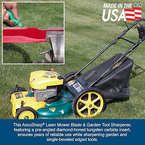 Miniatura 7 de AccuSharp - Herramientas de jardín grandes y afilador de cuchillas para cortacésped, ideal para bucles, podadoras y tijeras, seguro, fácil de usar,