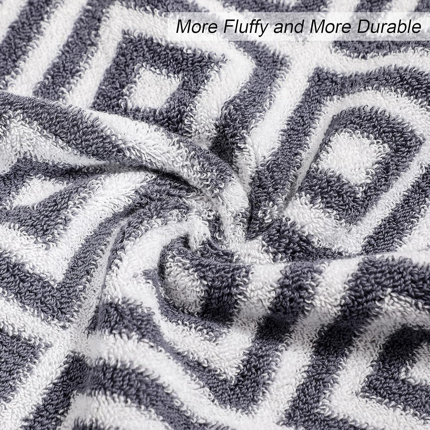 E ENASUE Bathroom Hand Towels with Diamond Pattern - Cotton Hand Towel Set of 2 Soft & Highly Absorbent for Bath Home Decorative (Dark Blue)