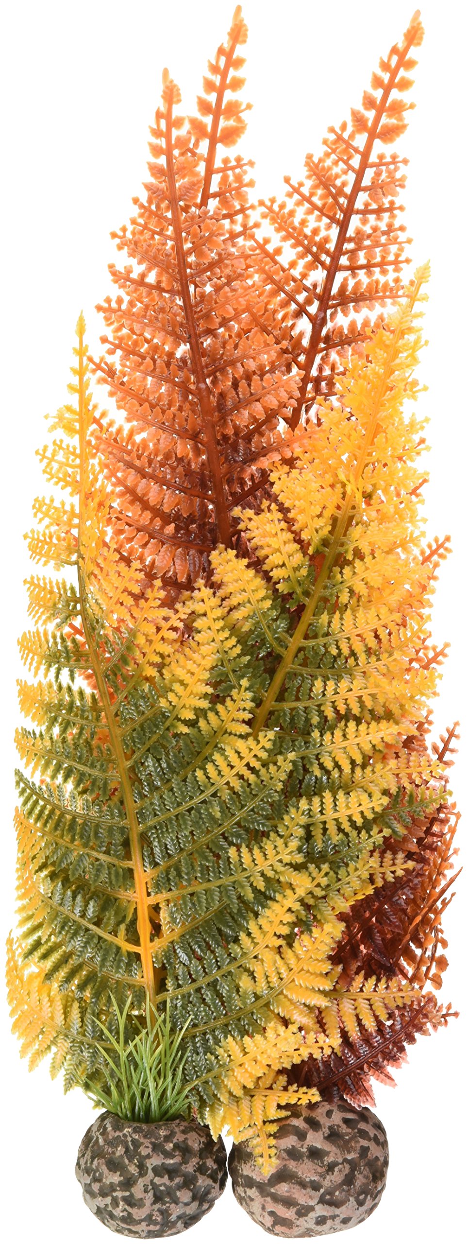 biOrb Winter Fern Plant Set, Colorful and Durable, Fern Inspired Aquarium Decorations, Green and White