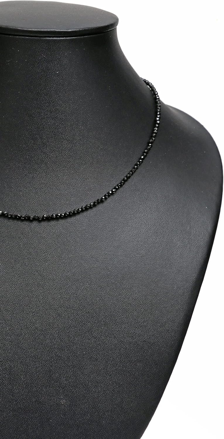 Natural Beaded Gemstone Choker Necklace,Faceted Beads, Birthstone Necklace, Energy Healing Crystal, Gift For Her, 925 Sterling Silver Jewelry 18 Inch - Image 3