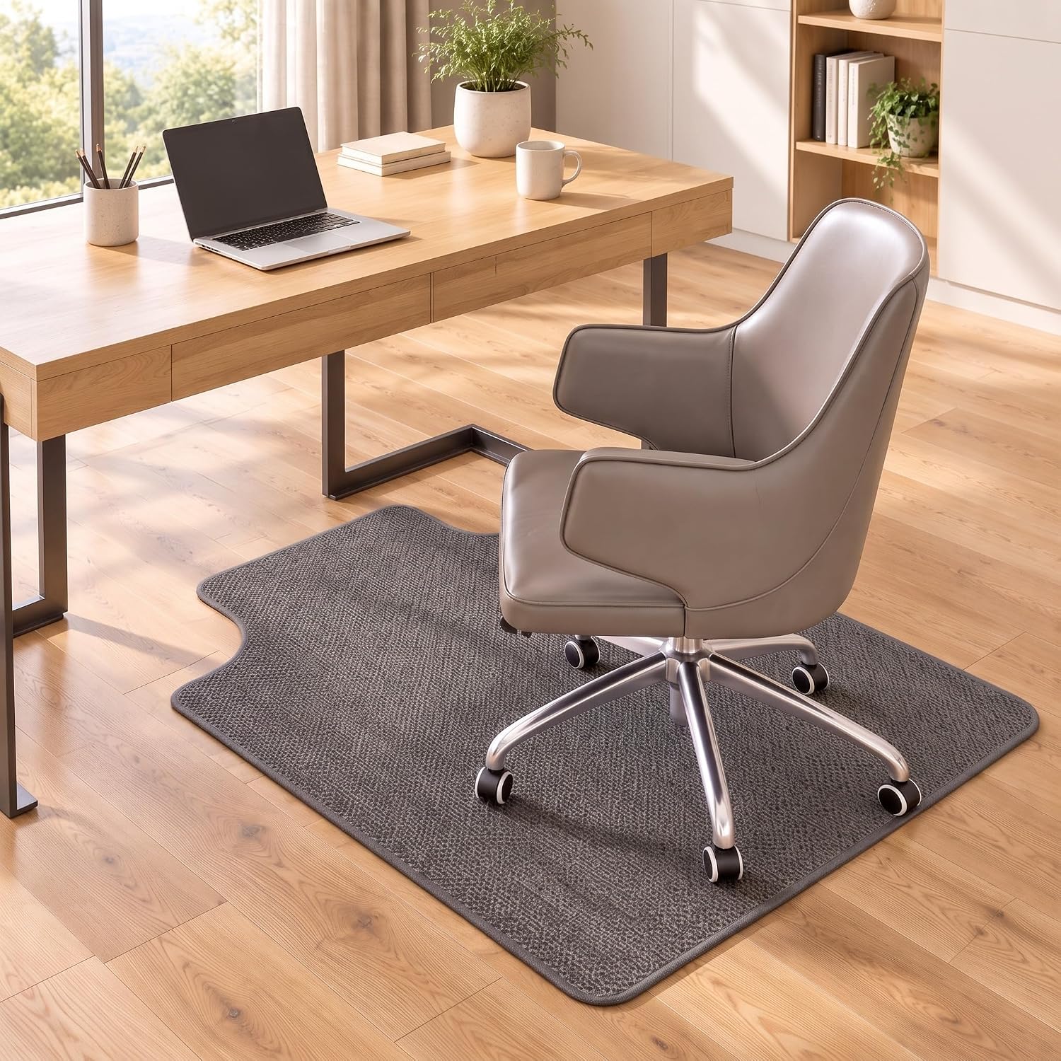 36" x 48" Office Chair Mat for Hardwood Floors Non Slip with Lip