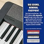 Casio Casiotone CT-S1 – 61-Key Touch-Sensitive Retro Keyboard | Sleek, Portable Design for Beginners to Pros | Stereo Grand Piano + 60 AiX Tones | USB-MIDI Connectivity | White