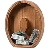 Piggy Bank for Kids Boys Girls, Wooden Large Letter Piggy Bank Alphabet Money Bank with Initial O, Coin Bank Fun Gifts for Birthday, Christmas, Festival, Baby Shower