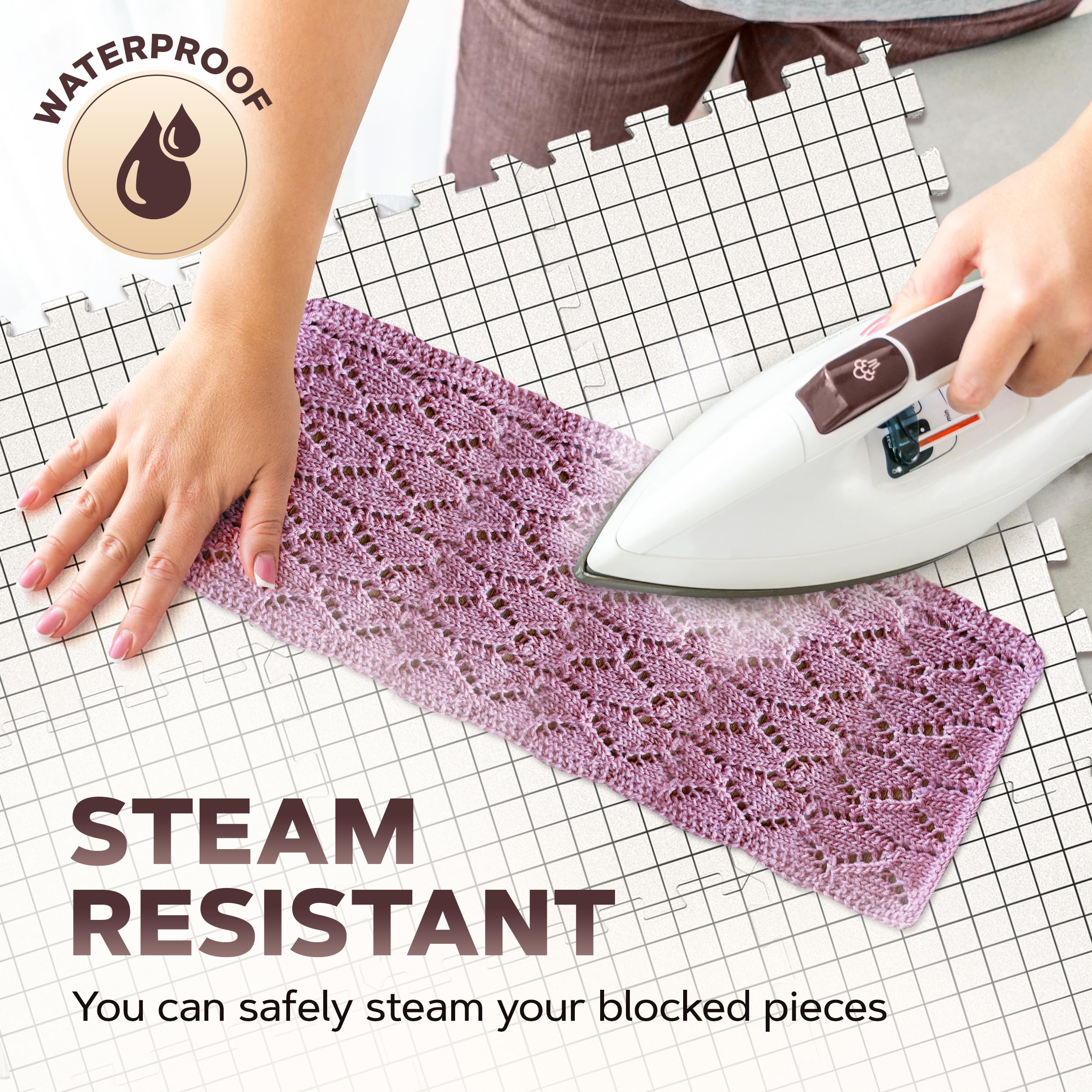 Planche De Blocage Pour Tricot Et Crochet Tiardey - 2 épingles En T Incluses, Grille De Repérage, Mousse EVA épaisse