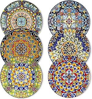 29 Metal Plate Rack Ideas For Functional Wall Decor 21 vancasso Salad Plates Set of 6-8.5 Inch Ceramic Dessert Plate, Small Din...