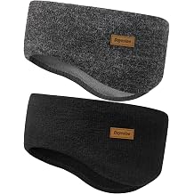 Fleece Ear Warmer Headband for Men and Women, Winter Running Headband Ear Covers for Cold Weather Ear Muffs for Jogging Skiing Hiking Cycling