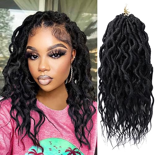 Miniatura 15 de LOSMOEER Cabello de ganchillo sintético de 12 pulgadas, 7 paquetes de cabello de ganchillo Goddess Locs para mujer, trenzas de ganchillo suaves