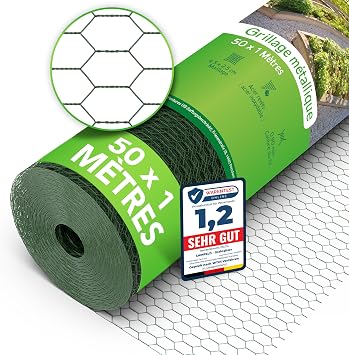 LAINFELD Grillage à mailles fines | 50 x 1 m | Clôture de grillage avec maille de 2,5 cm | Grillage de lapin | Grillage pour volière : Amazon.fr: Jardin