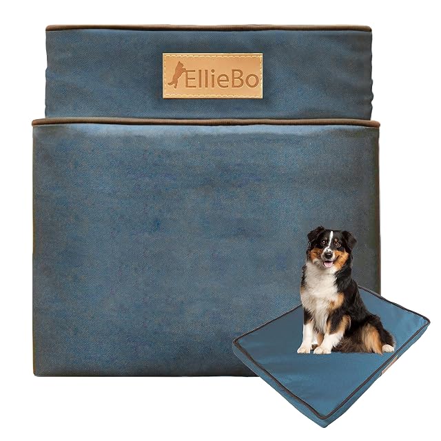 Ellie-Bo Funda de Cama Grande de Espuma viscoelástica para Perro, de 36 Pulgadas, Impermeable, Color Verde
