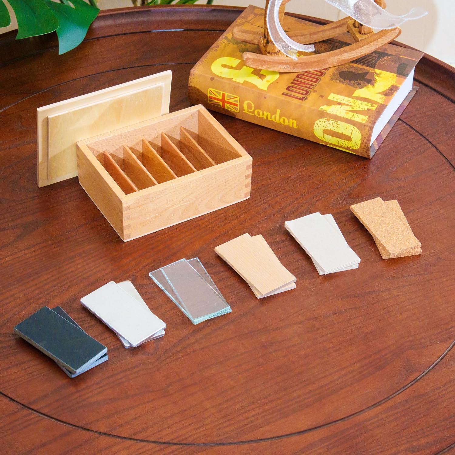 Premium Montessori Thermic Tablets, Sensorial Materials for Kids, Temperature Discrimination Toys, Beechwood Montessori Toys for Ages 3-6, Educational Science Materials Sensory Toys for Toddlers