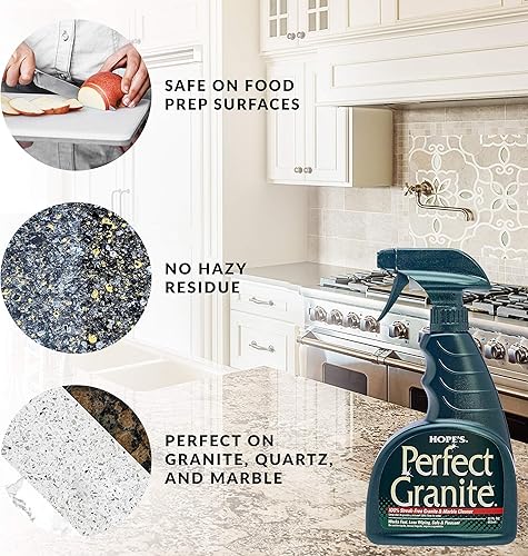Miniatura 6 de HOPE'S Perfect Stainless, Perfect Granite and Perfect Sink Cleaner Bundle, limpiador de cocina sin rayas, elimina manchas, restaura y repele el