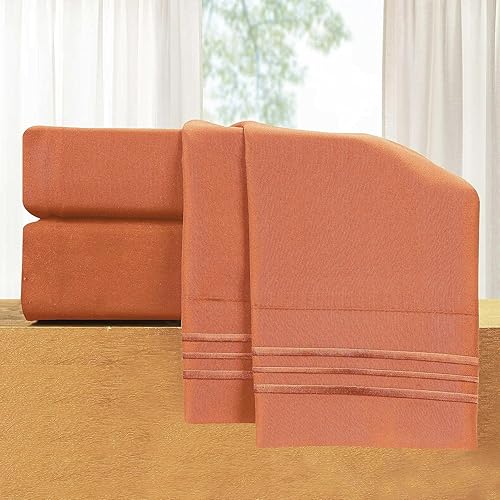 Vista 214 de Elegant Comfort - Juego de sábanas de 3 piezas de lujo de 1500 hilos, calidad egipcia, Microfibra, Blanco, Completo