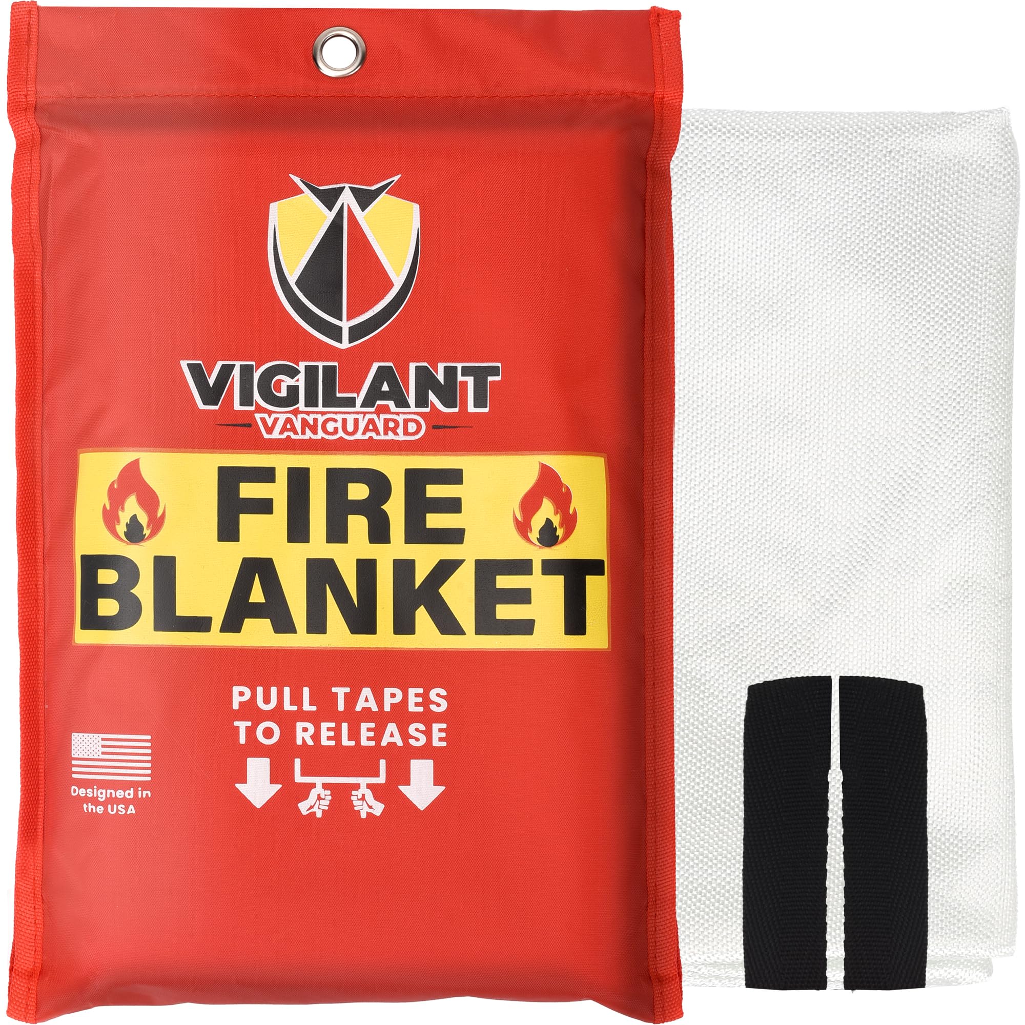 VIGILANT VANGUARD 40"x40" Fire Blanket | Fire Suppression & Safety Kit for Home, Car, Camping