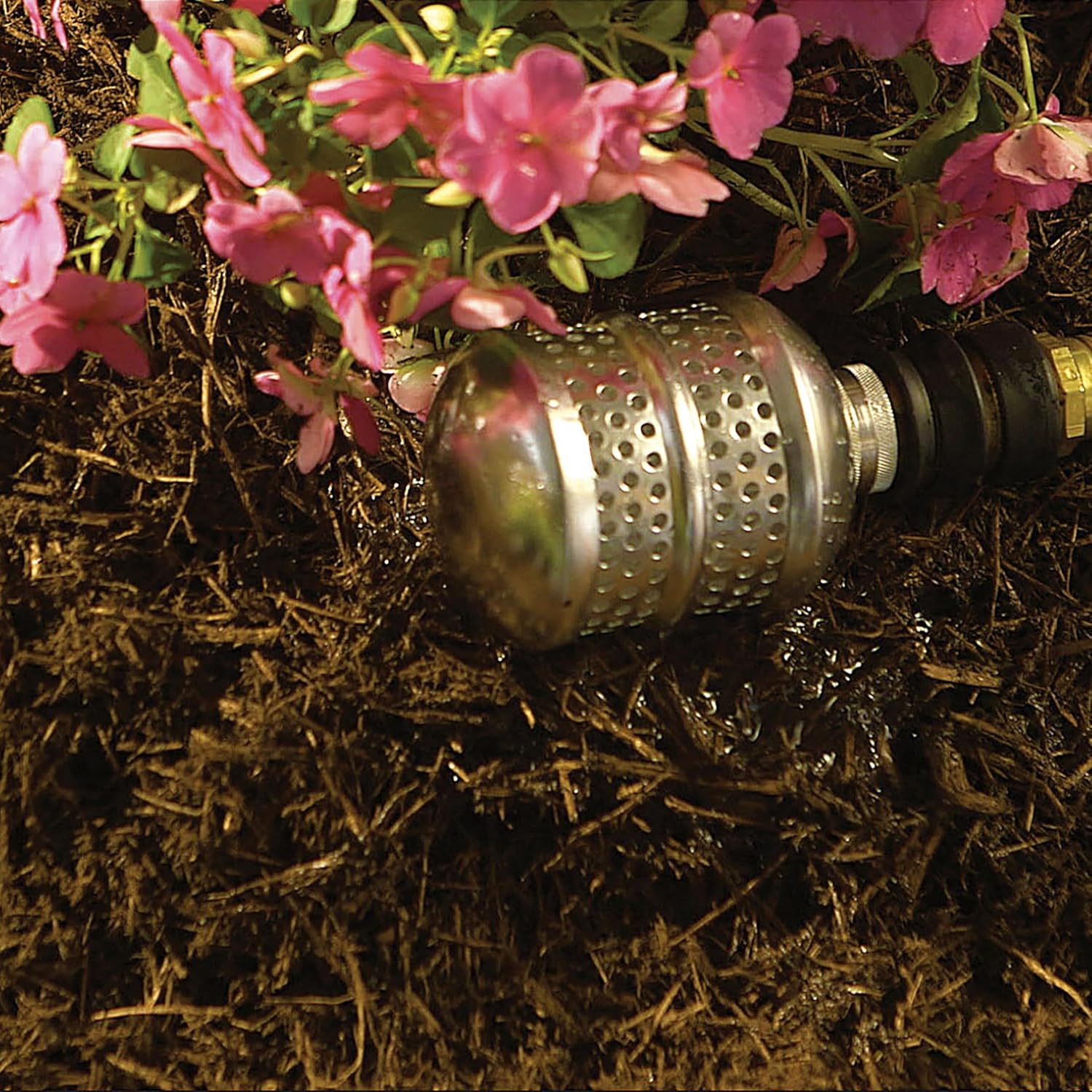 Gilmour Metal Bubbler Sprinkler, Garden Spot Sprinkler for Small Areas, Aluminum Diffuser Flood Nozzle for Delicate Watering