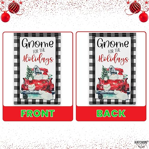 Miniatura 3 de KatchOn, Gnome Christmas Garden Flags for Outside - 12x18 Inch, Double Sided  Christmas Yard Flag for Outside Christmas Decorations  Merry Christmas