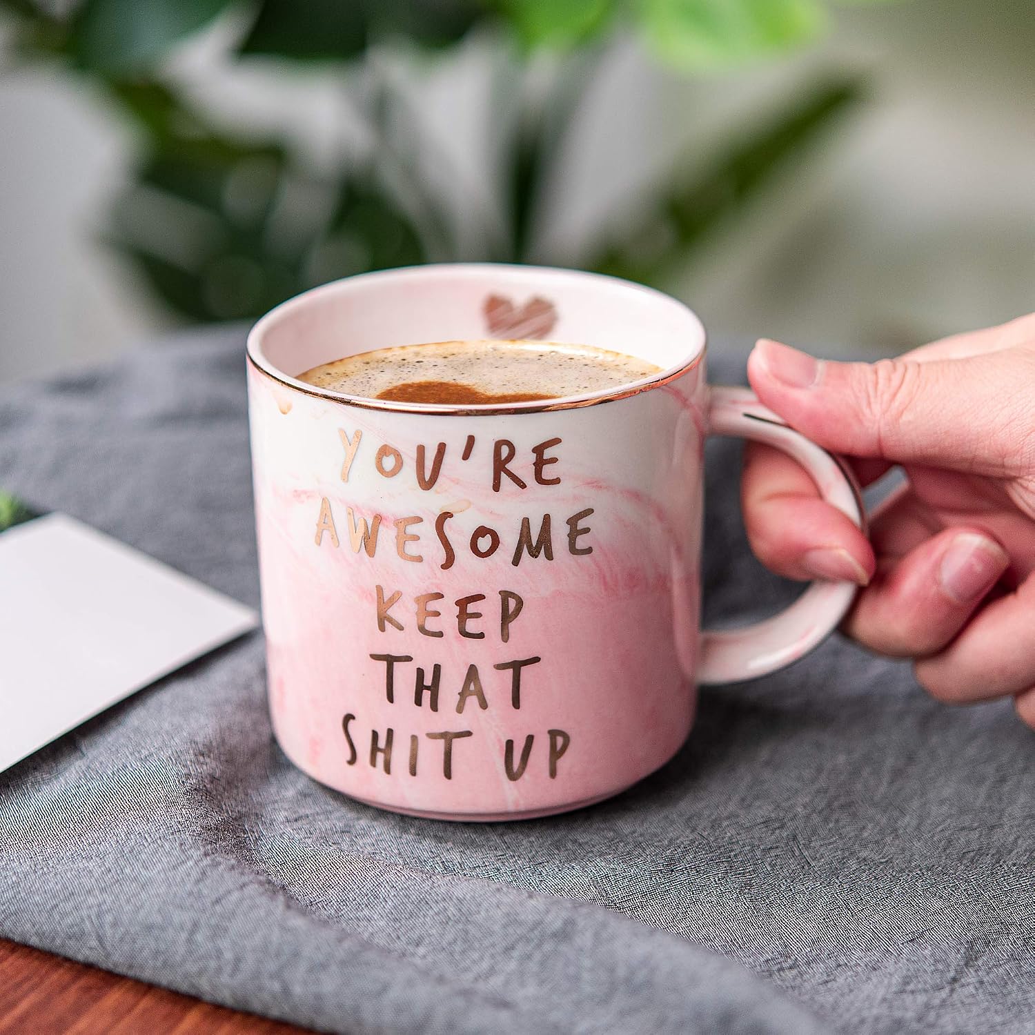 Thank You Gifts - Funny Inspirational, Thoughtful, Birthday, Friendship, New Job Gifts Ideas for for Women Friends, Coworkers, Boss, Employee - Graduation, Promotion, Appreciation - Ceramic Coffee Cup