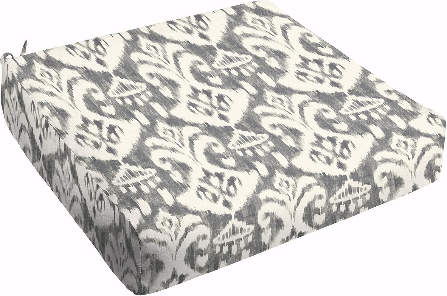 Sorra Home Trupedic 23.5 in x 23 in x 5 in Deep Seating Cushion - Round Front Indoor/Outdoor Bristol Bench Cushion, Swavelle - Rivoli Graphite