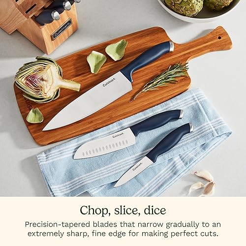 Miniatura 4 de Cuisinart C77SSN-12P Color Pro Collection - Juego de bloques de cuchillos de 12 piezas, color azul marino