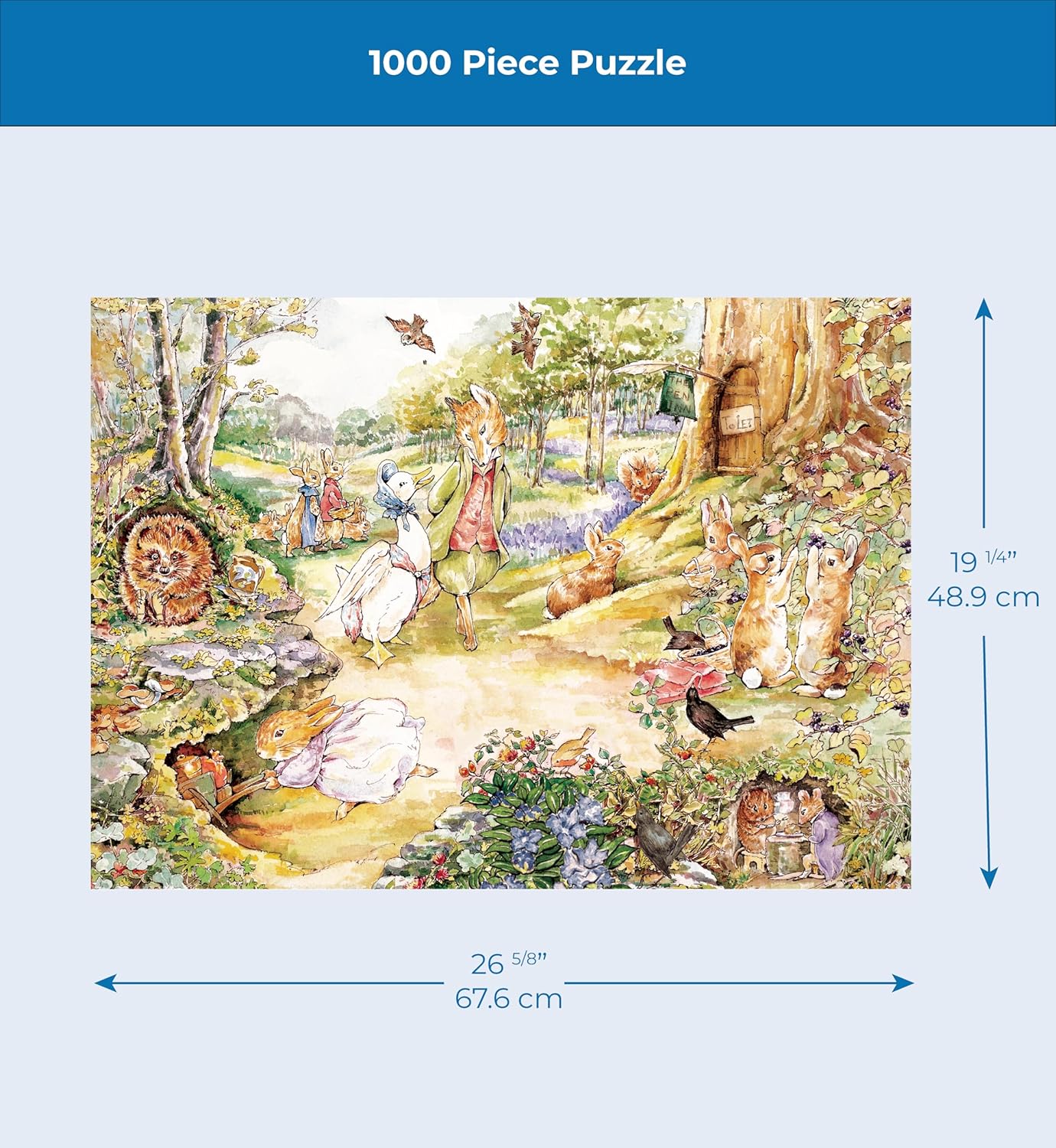 New York Puzzle Company - Beatrix Potter Walk in The Woods - 1000 Piece Jigsaw Puzzle for Adults by Beatrix Potter
