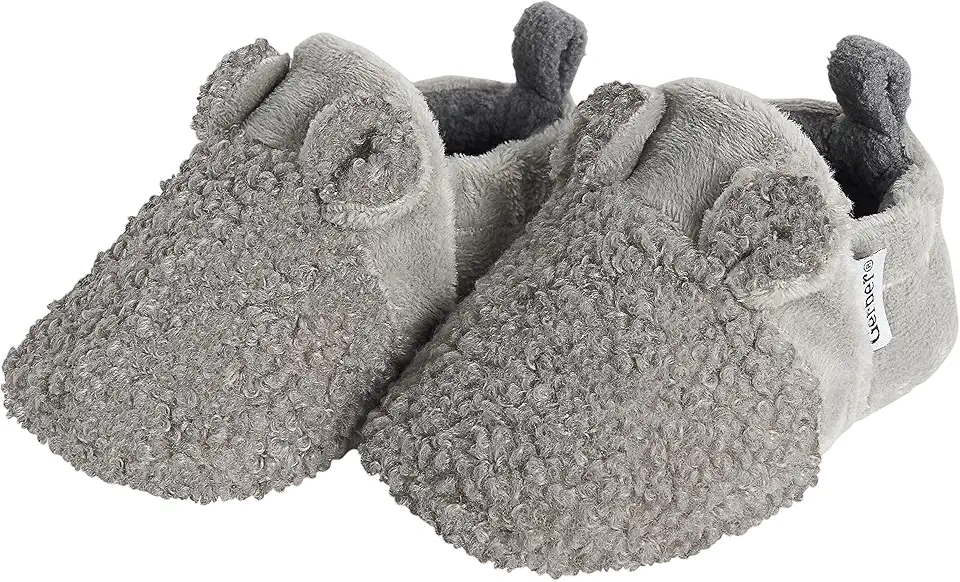 Gerber Baby Fleece Lined Non Skid Soft Slipper Booties with Ears