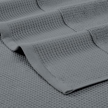 Modern Threads Waffle-Rib 6-Piece Towel Set Premium Cotton Bath Towels, Ultra-Absorbent & Soft, Elegant Waffle Texture for Bathroom & Spa, Carbon