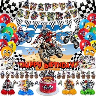 94PCS Dirt Bike Party Decorations Kit