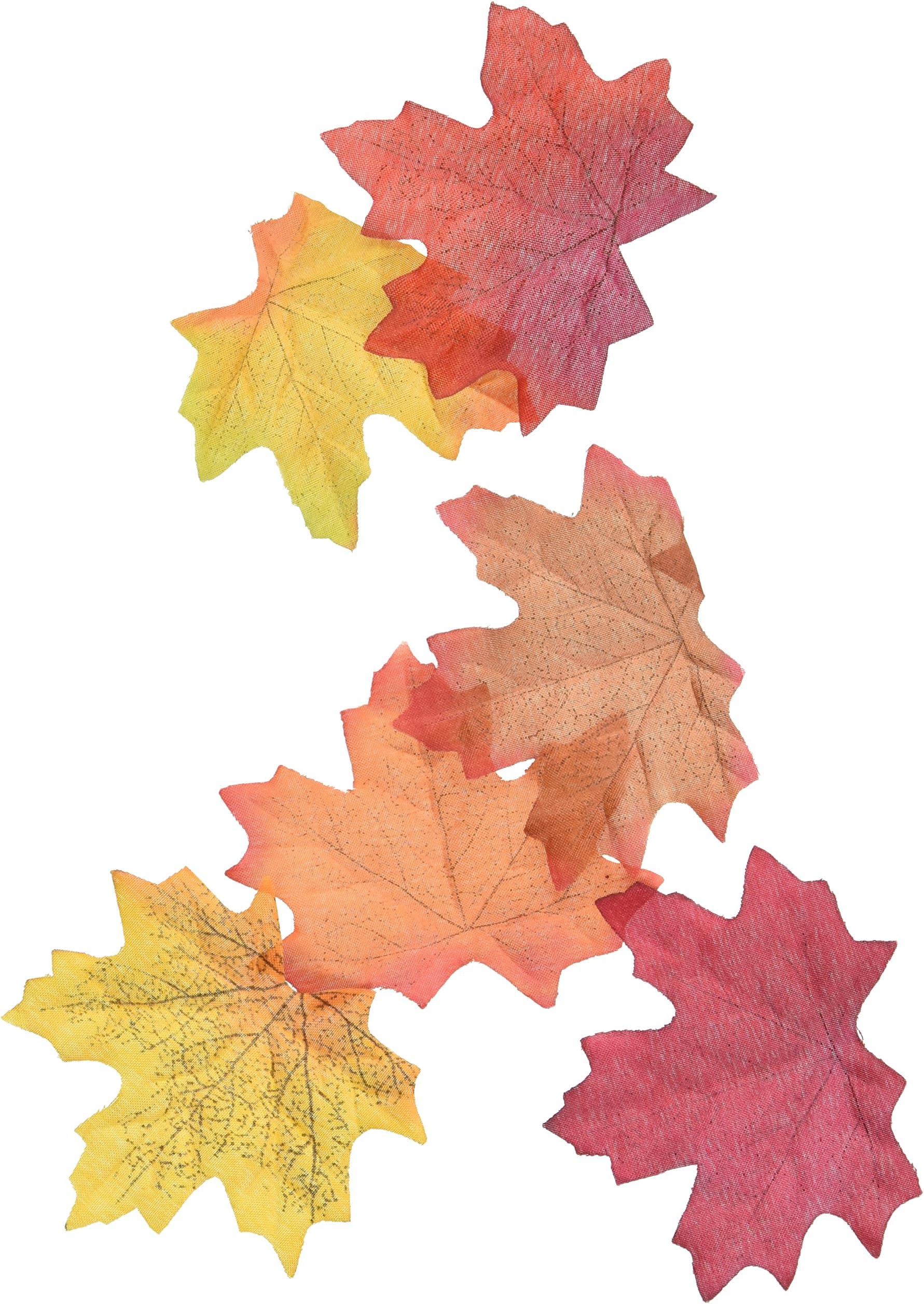 Helen Ou @ 6 Colors Mixed Approximately 300 PCS Autumn Artificial Silky Maple Leaves for Home Decoration Fall Weddings Happy Events