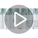 Image of Tranquebar Curtain Co. Back Tab Window Curtain - Room Darkening,Boho Lace Tassels,152 Cm (5 Feet),Turquoise Mughal-Arch Floral Motif,1 Piece,Cotton,Backtab,Window Curtain 5 Feet,Living Room,Bedroom