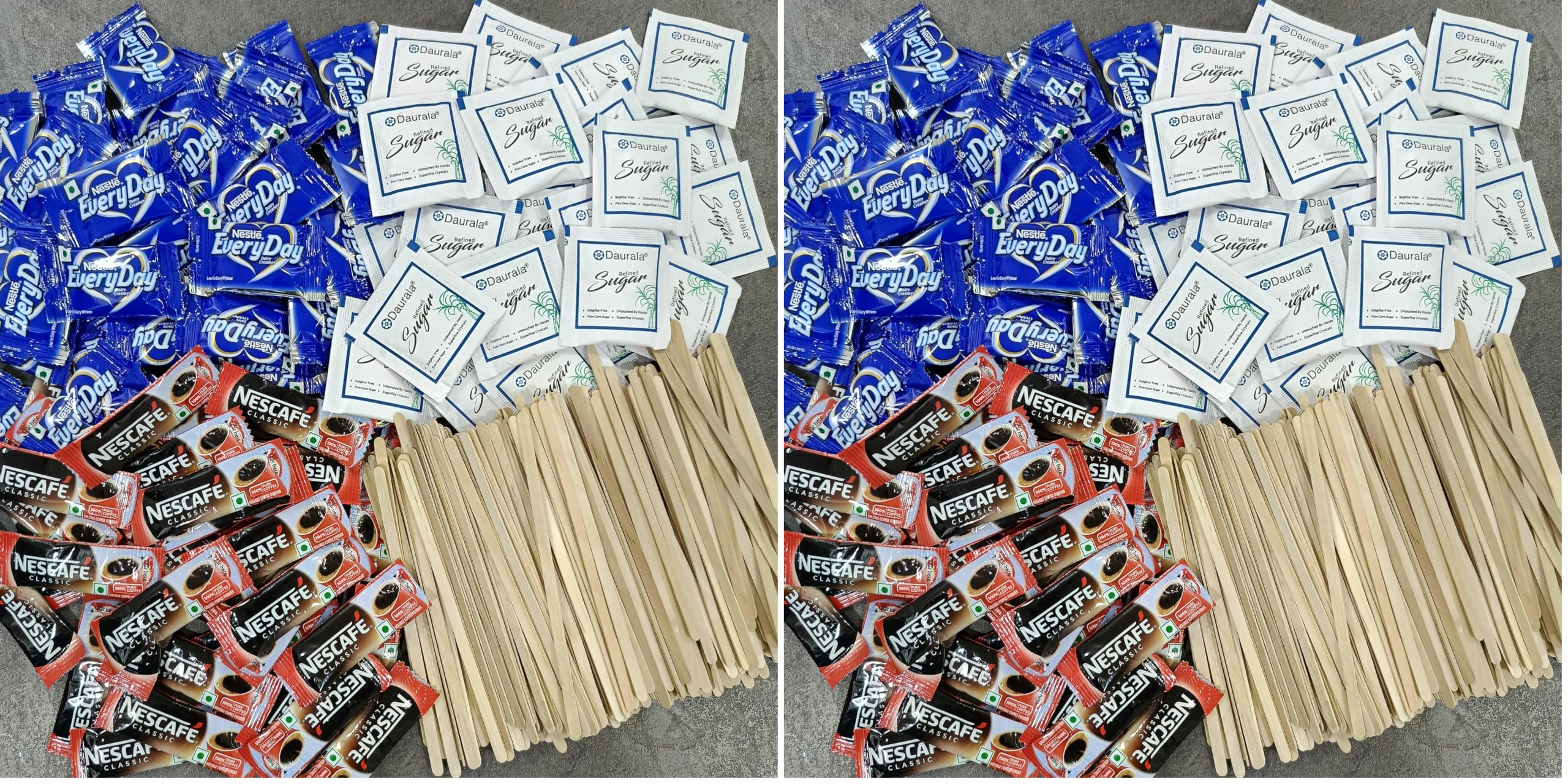 Nescaffe Classic Coffee Sachets With Daurala Sugar Sachets Combo With Everyday Dairy Creamer Sachets | Stirrer Stick (100pcs), Daurala Sugar (100pcs), Coffee (100pcs), Creamer (100pcs) (Pack of 2)-image-23