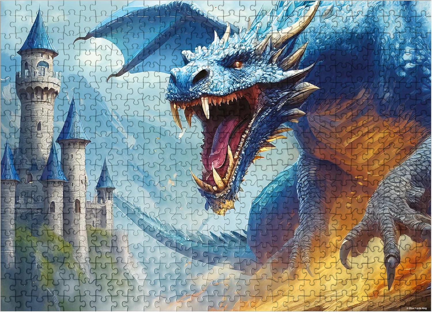 MyPuzzle Blue Firestorm - Premium 500 Piece Jigsaw Puzzle for Adults