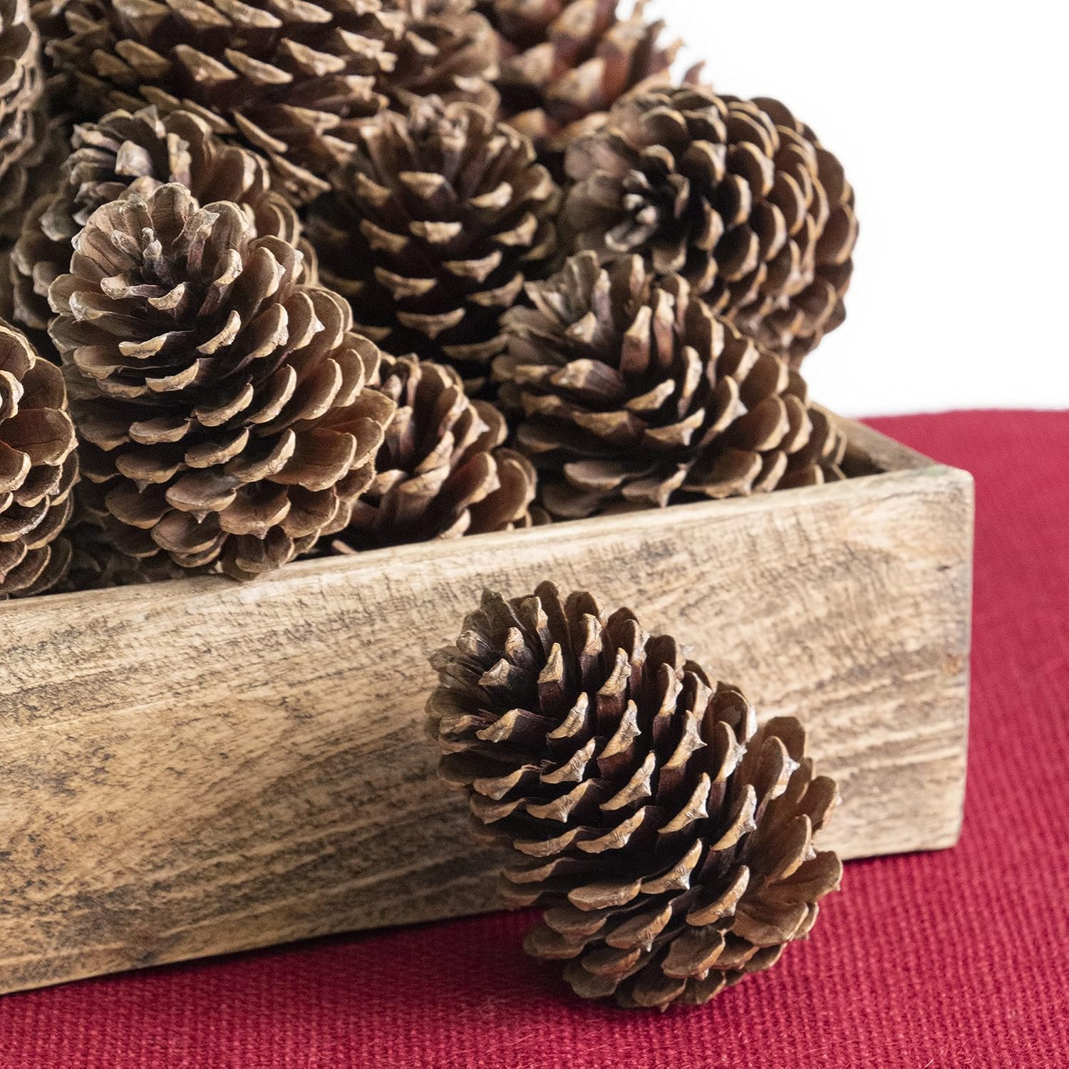 ANDALUCA Pinecone Vase & Bowl Fillers | Scented Pine Cones Decor (Natural)
