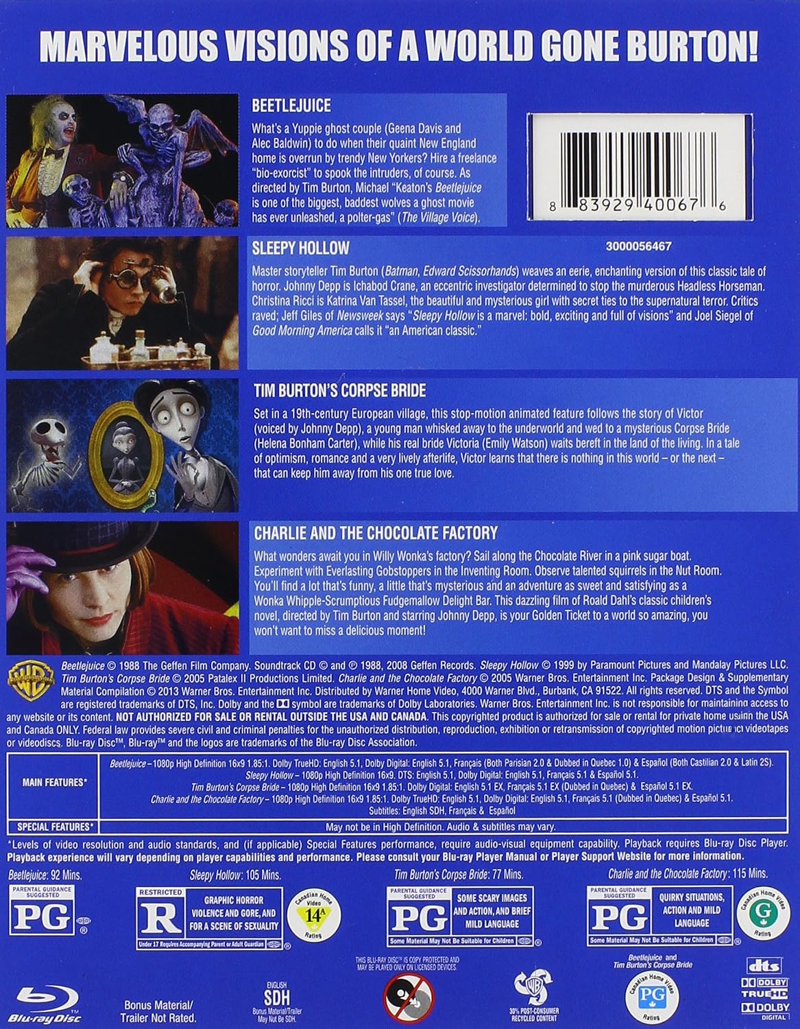 4 Film Fav: Tim Burton Collection (BD) [Blu-ray] image 2