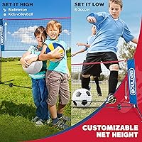 Vista 8 de Boulder Portable Badminton Pickleball Net - Foldable/Extendable Poles for Multiple Sports Heights (UP to 5 ft) - Ideal for Tennis, Pickleball