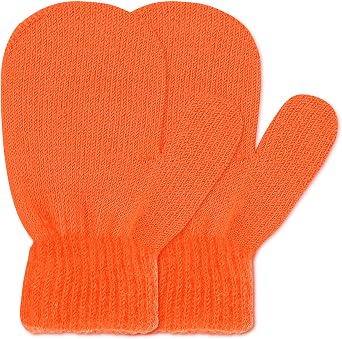 UTTPLL Toddler Magic Stretch Gloves Mittens Multicolor Soft Knit Gloves Warm Kids Thick Cold Mittens for Boys Girls Supplies